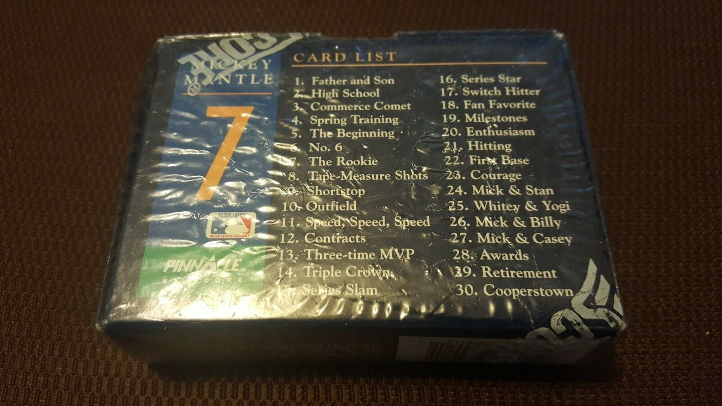 1992 Pinnacle Mickey Mantle Complete 30 Card Set - Brand New Factory Sealed