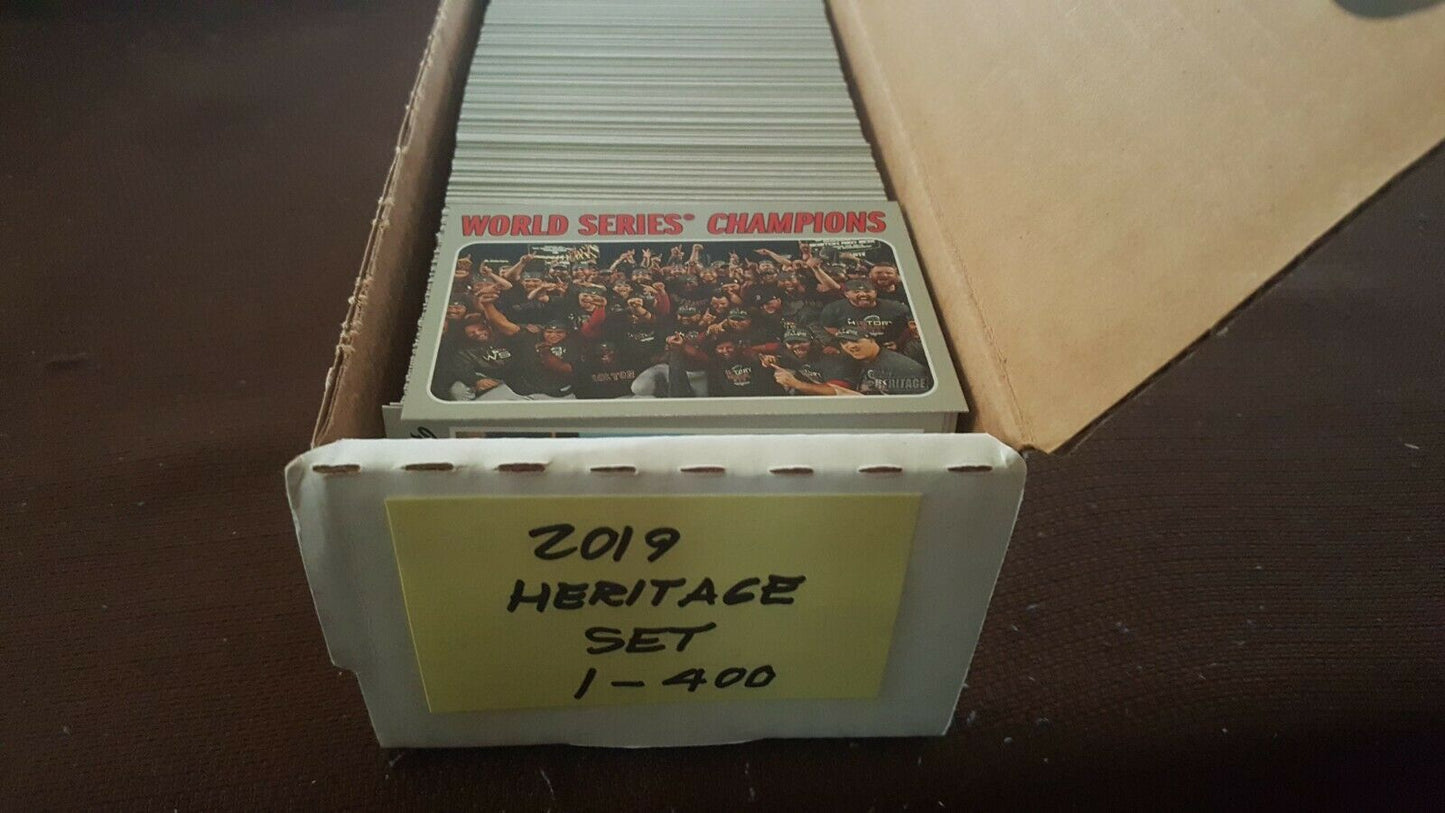 2019 Topps Heritage Baseball Complete 400 Card Set