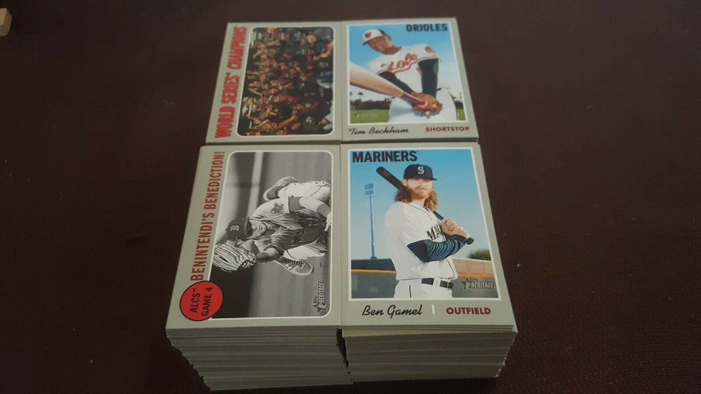 2019 Topps Heritage Baseball Complete 400 Card Set
