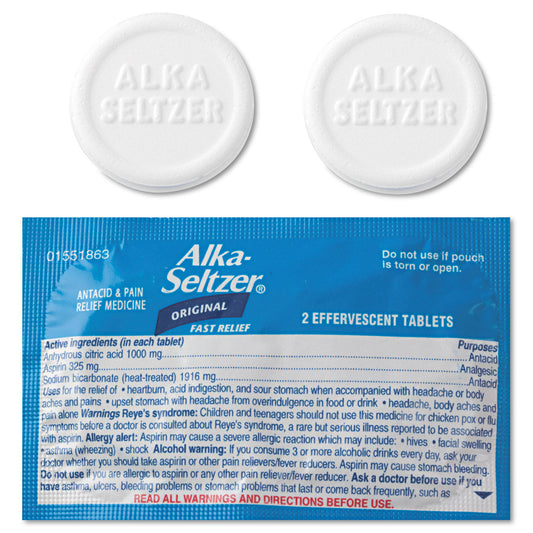 Alka-Seltzer®  Antacid and Pain Relief Medicine, Two-Pack