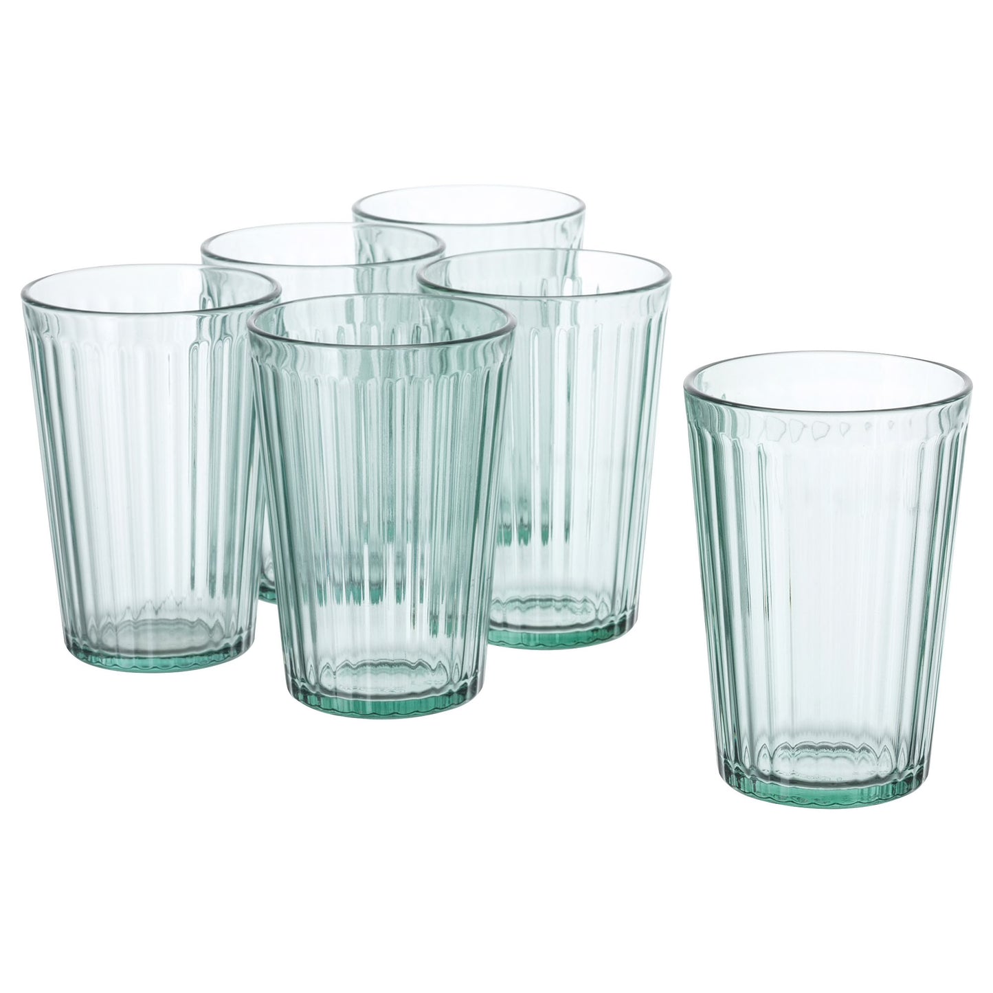 KALLNA Glass, green 6-pack