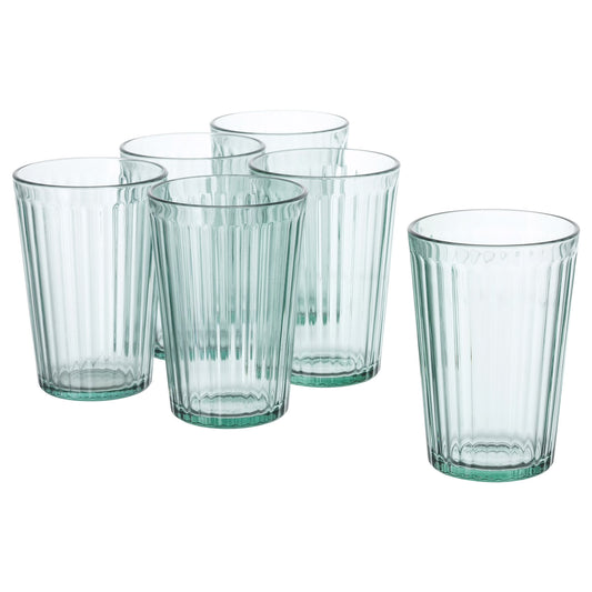 KALLNA Glass, green 6-pack