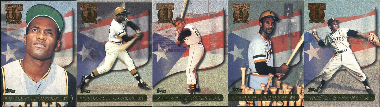 1998 Topps A Tribute to Roberto Clemente - Complete 5 Card Set