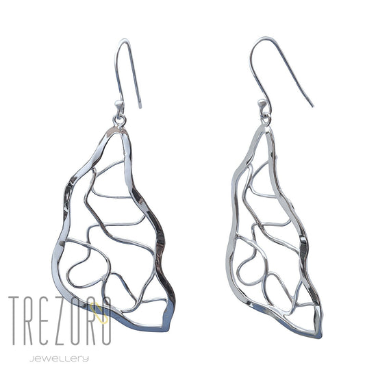 Curved Lines Earrings - Trezoro Jewellery - 1