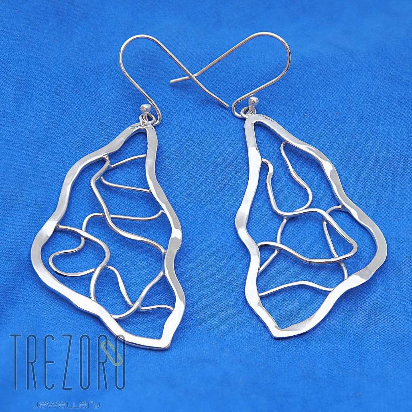 Curved Lines Earrings - Trezoro Jewellery - 2