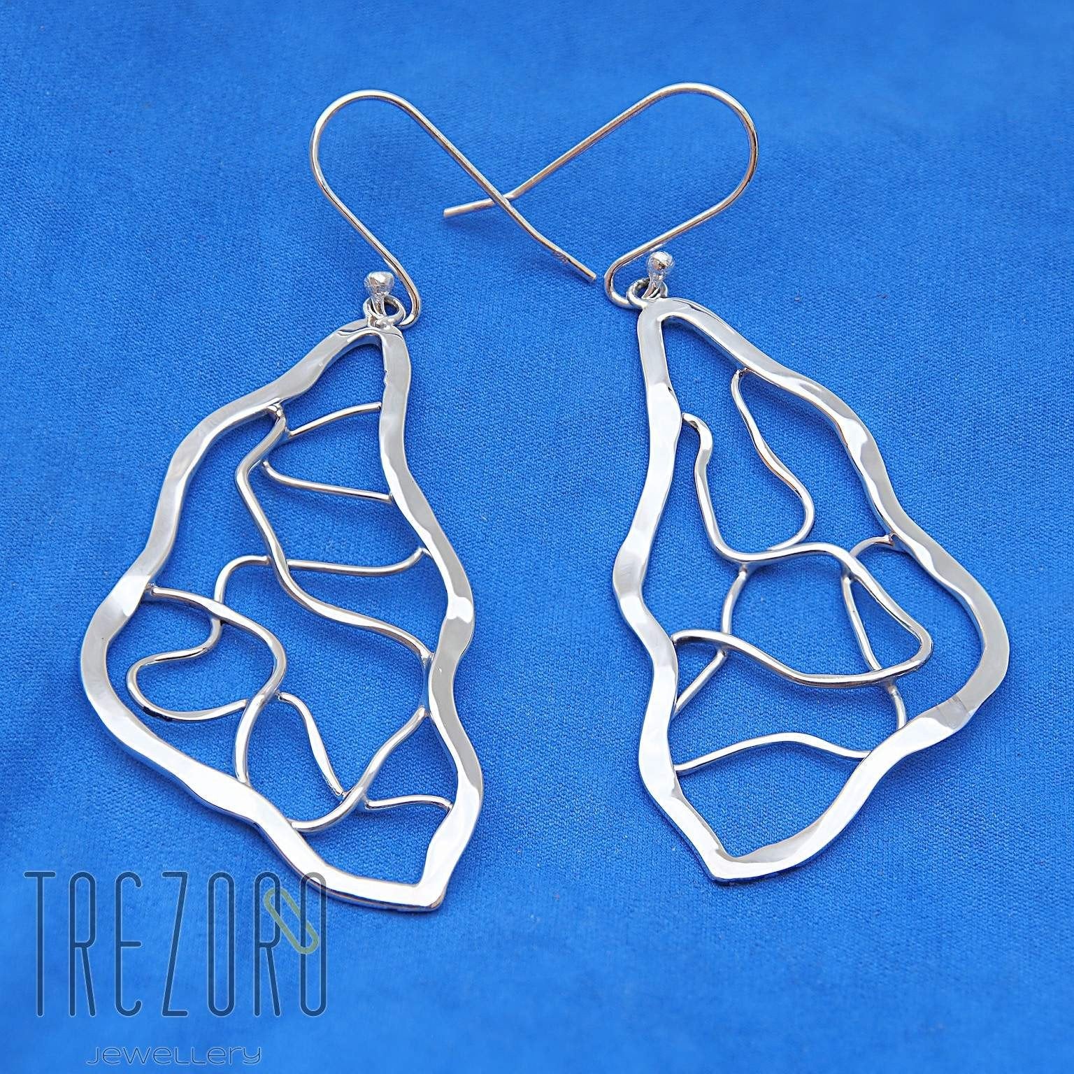 Curved Lines Earrings - Trezoro Jewellery - 2