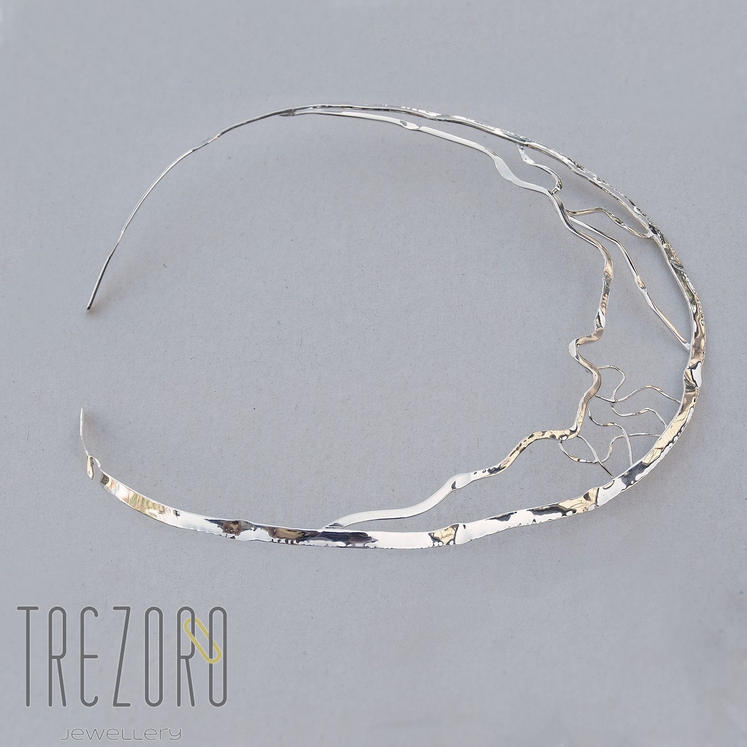 Curved Lines Necklace - Trezoro Jewellery - 2