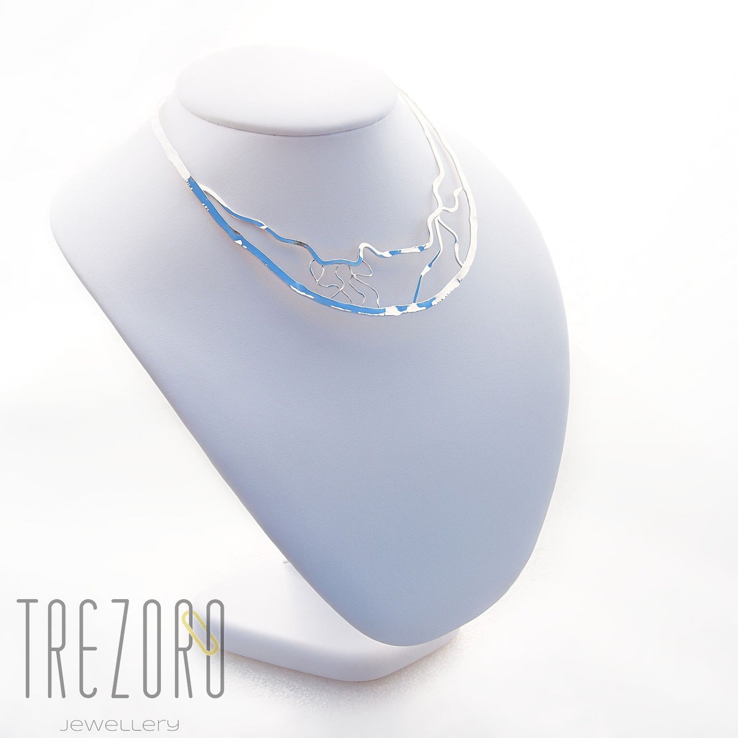 Curved Lines Necklace - Trezoro Jewellery - 4